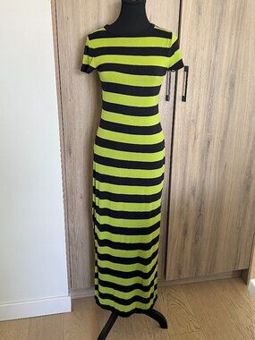 Michael Kors Striped Maxi T-Shirt Dress